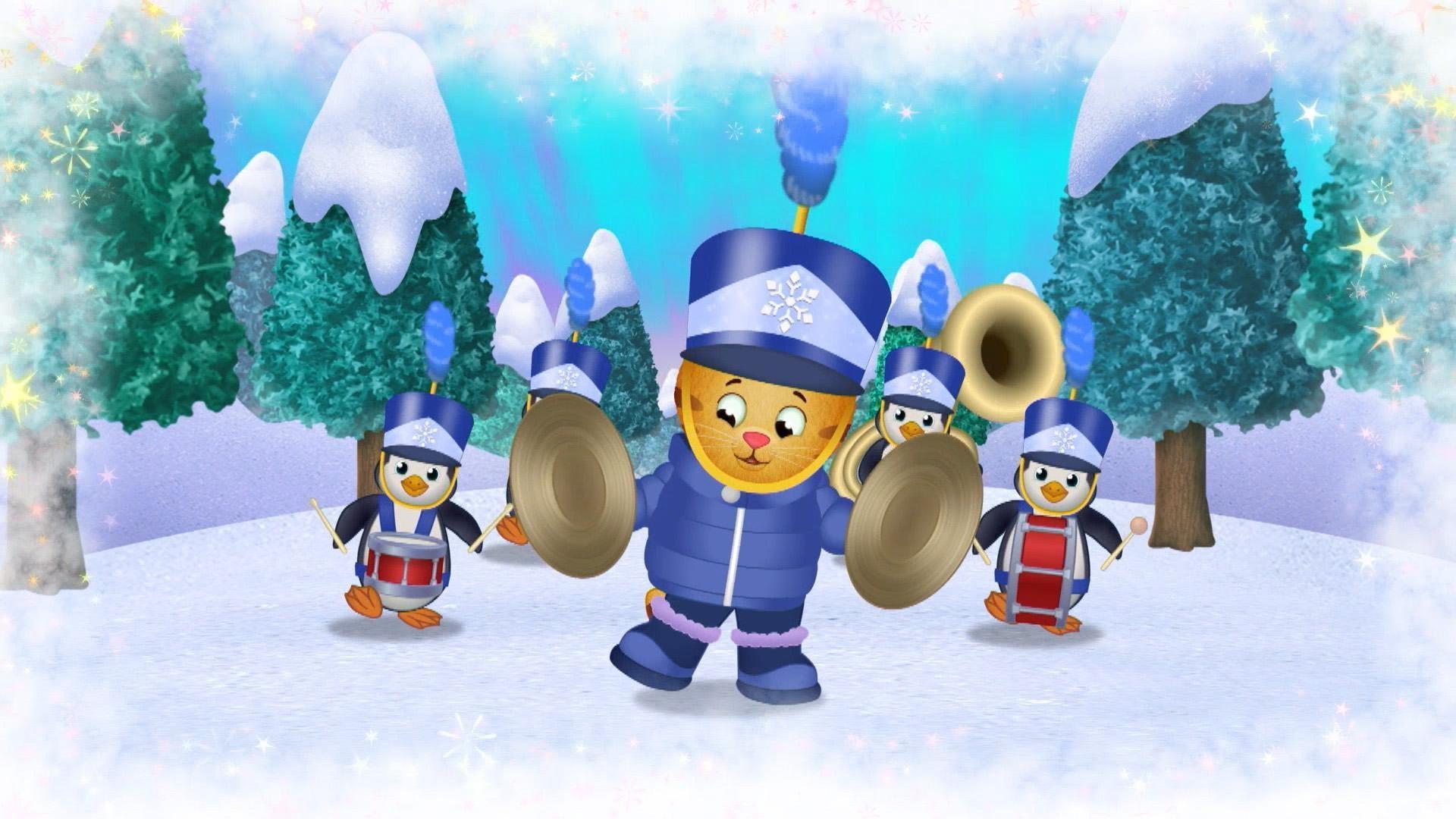 Daniel imagines he's marching with penguins.