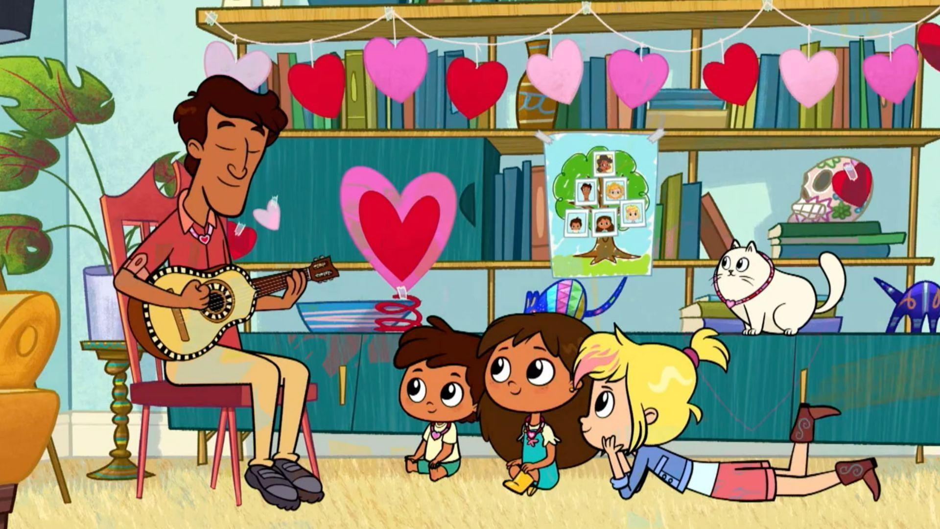 Rosie & Papá swap family roles./Rosie tries to make a family tree.