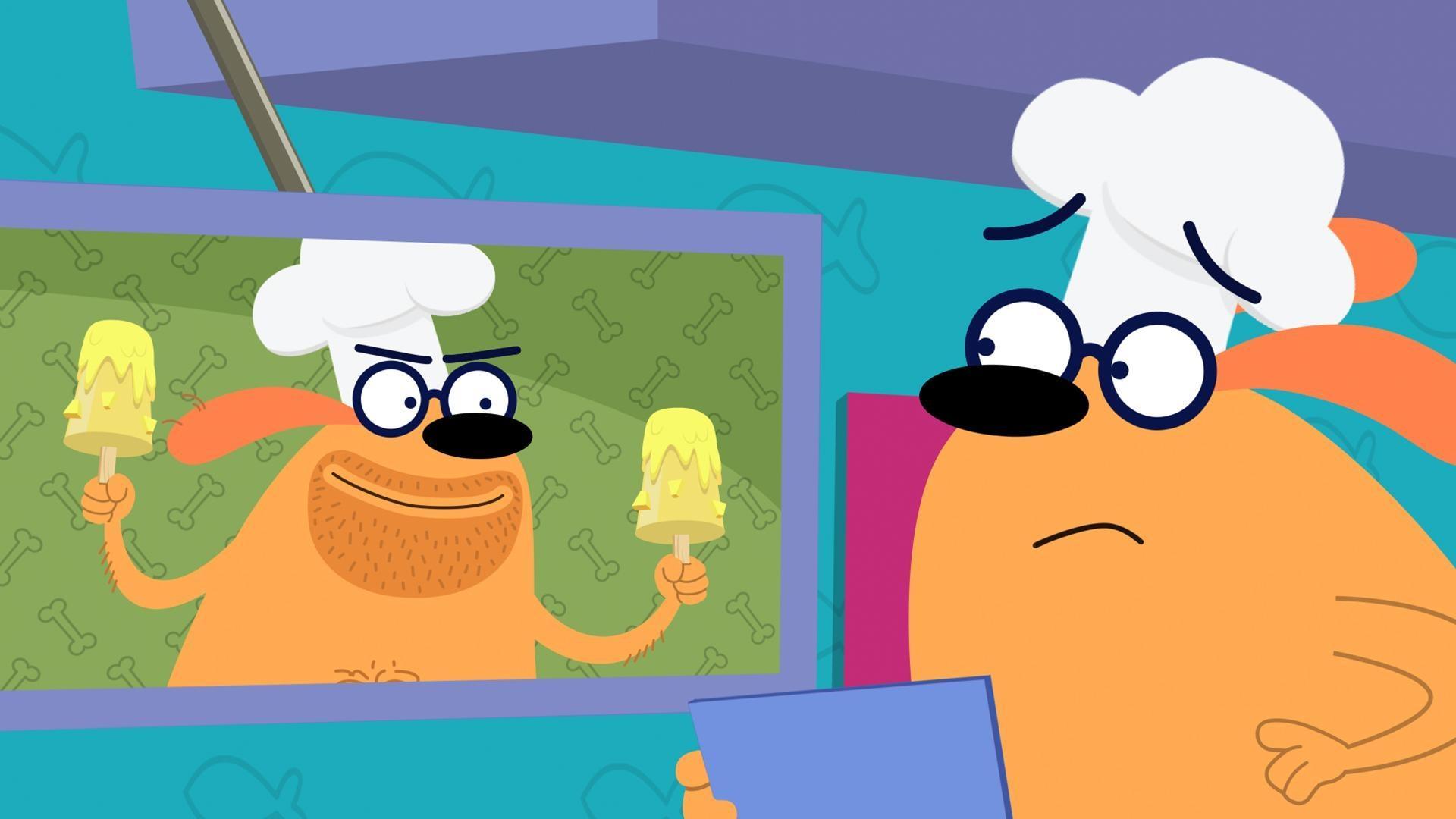 Ruff and Scruff compete in a cook-off! First challenge? Create a refreshing popsicle.