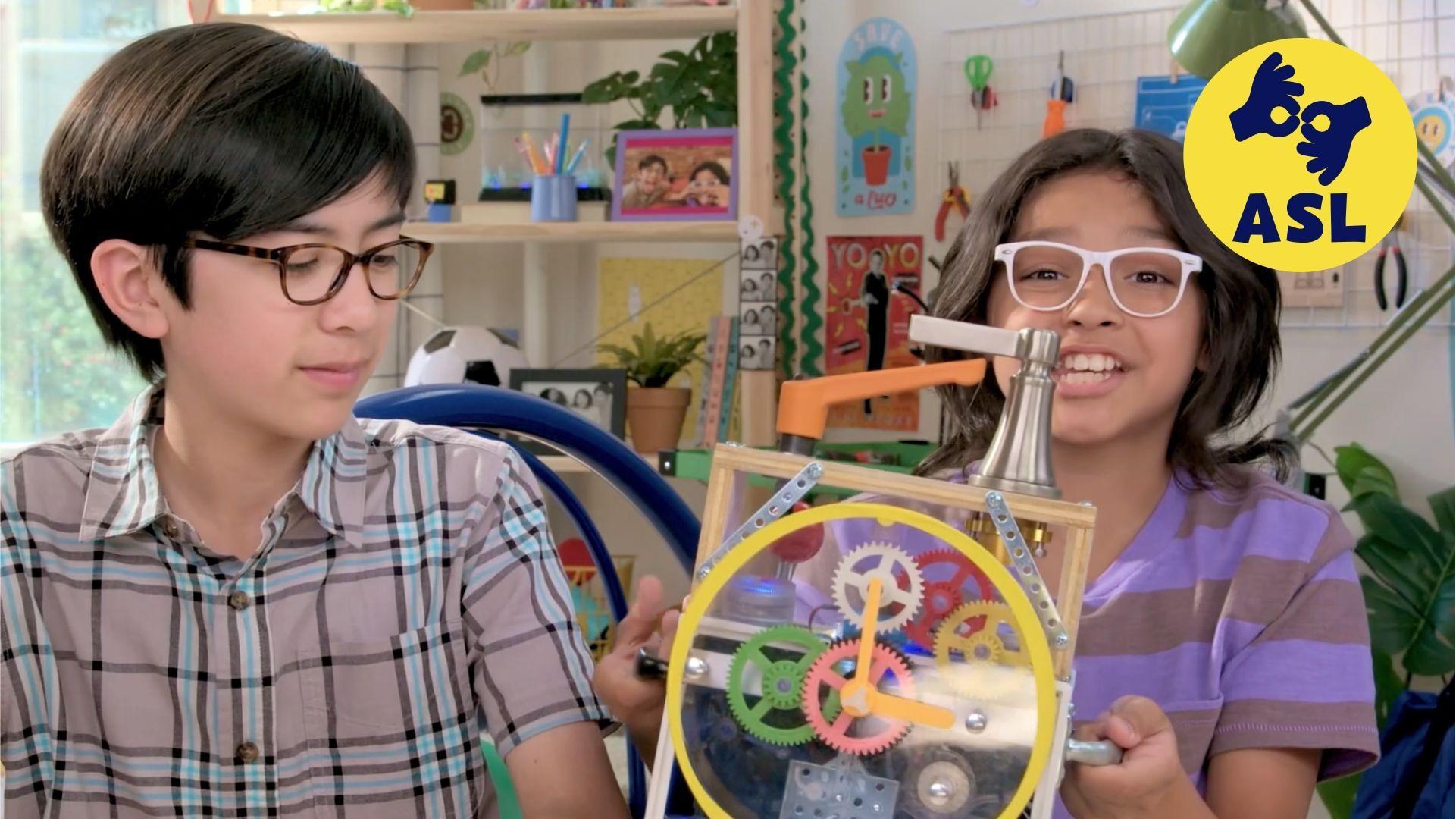 Tony and Tyler introduce their tiny time machine.