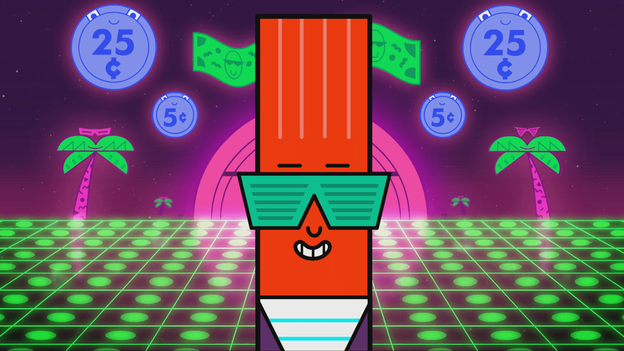 In a retro, 80's-style song, Mark explains what money is and how it is used.