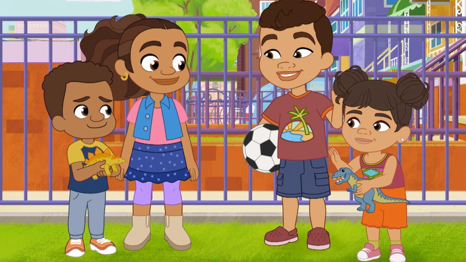 Alma and Uncle Nestor get lost on the subway. / Alma meets her new neighbors.