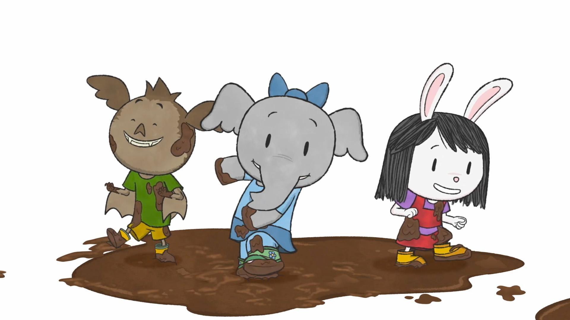 Elinor breaks her arm. / The kids learn the importance of mud.