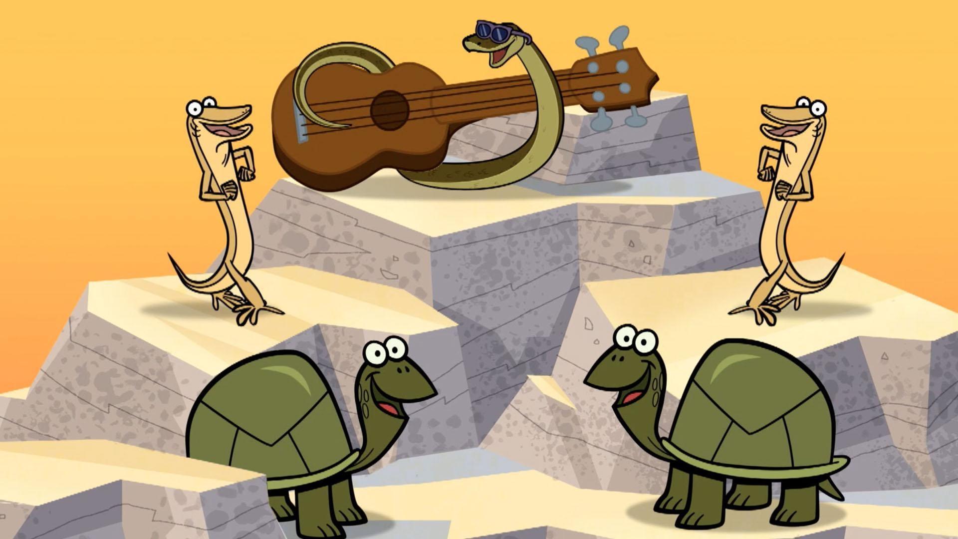 The gang is searching for clues to find out who keeps knocking over Daisy's pinecone pals.