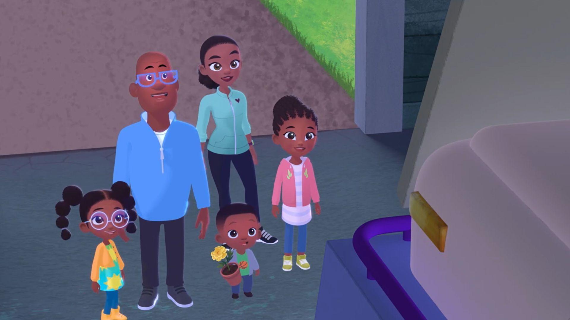 The Hunters watch as the finished van transforms into a fully functioning weather station.