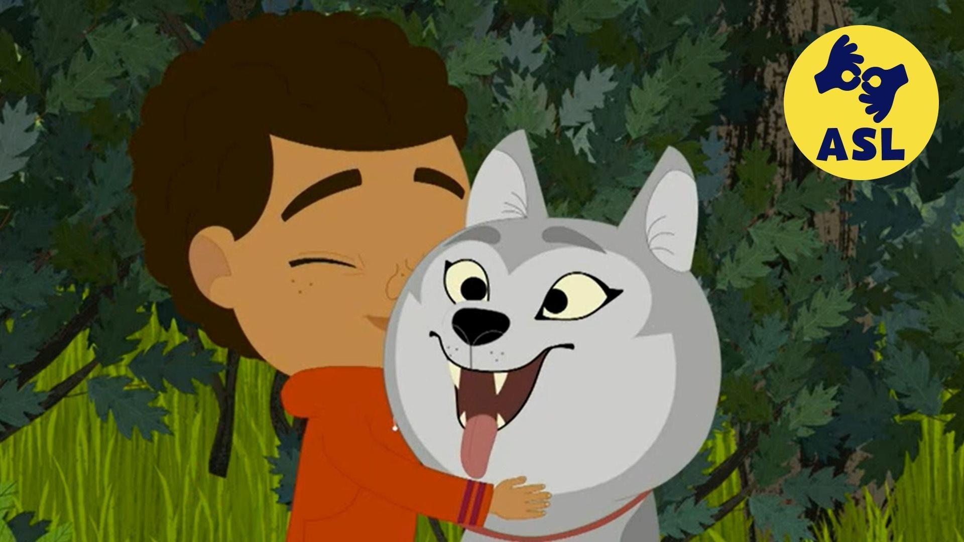 While taking a birthday present to Grammie, Rider and Wolfie find berries in the woods.