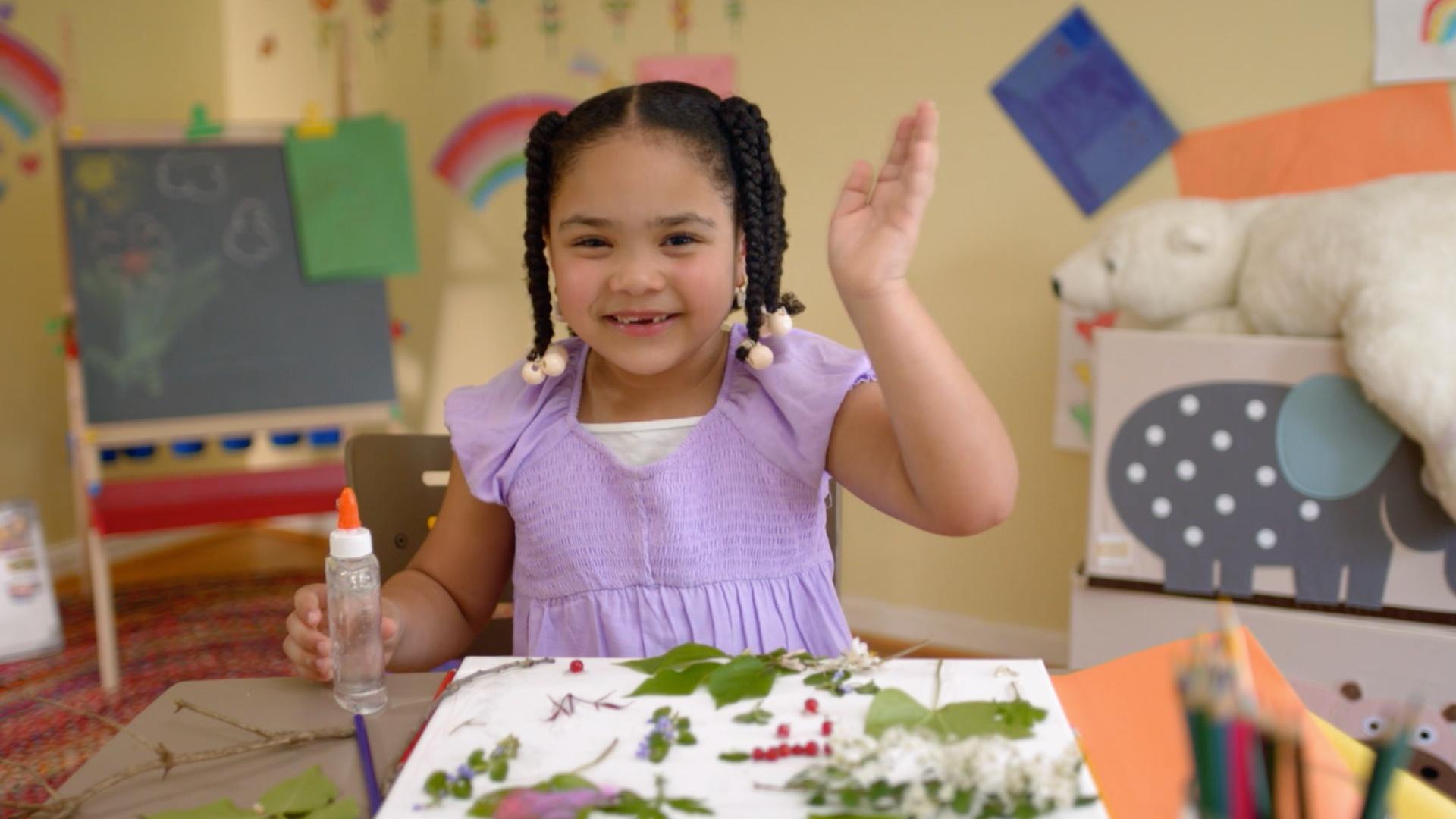 Museum Curator Gage helps Ailya make art. Ailya learns about Gage’s job and others.