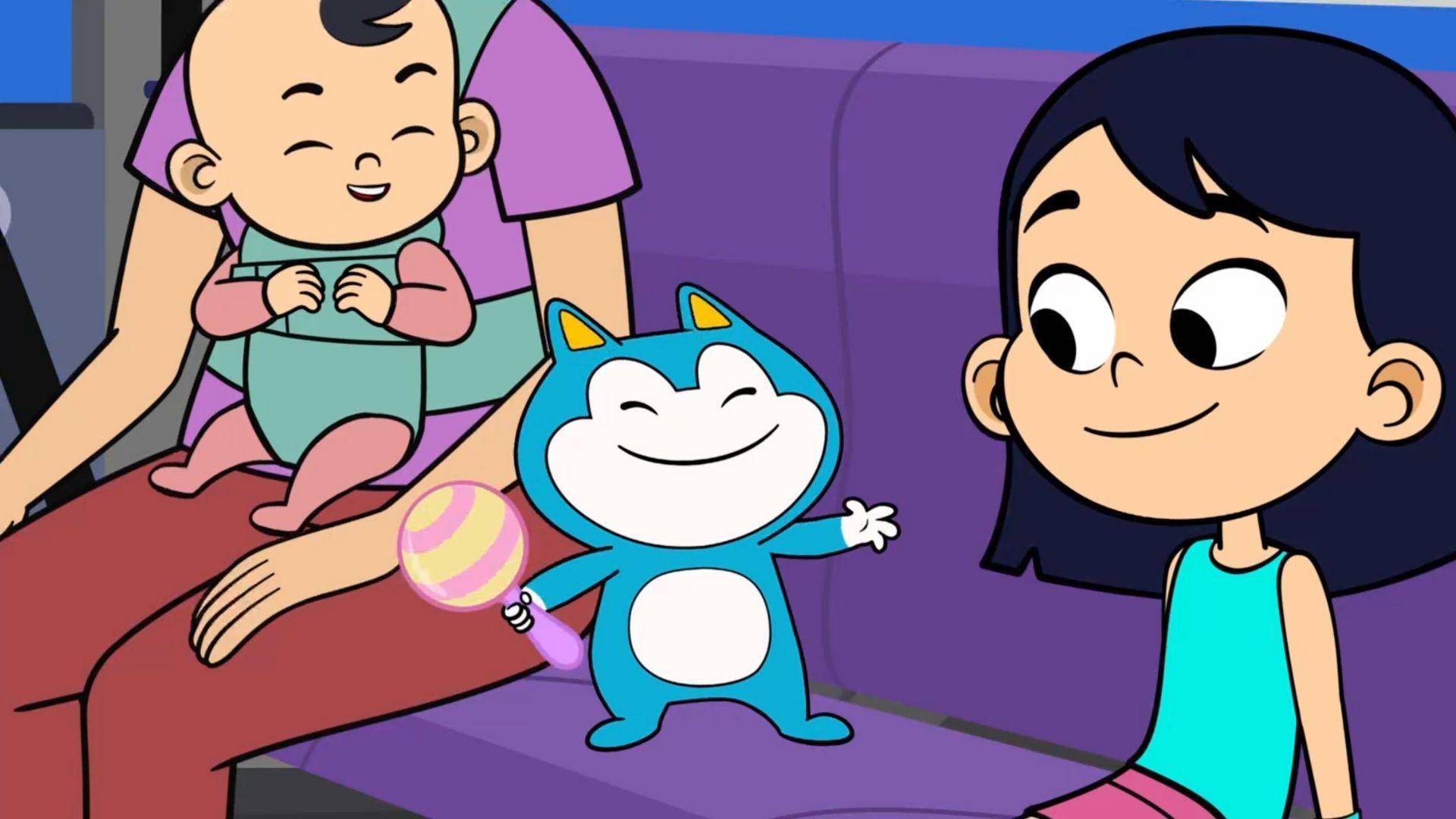 Stu is having a fun time on the bus while Lyla and Louisa rush to find him