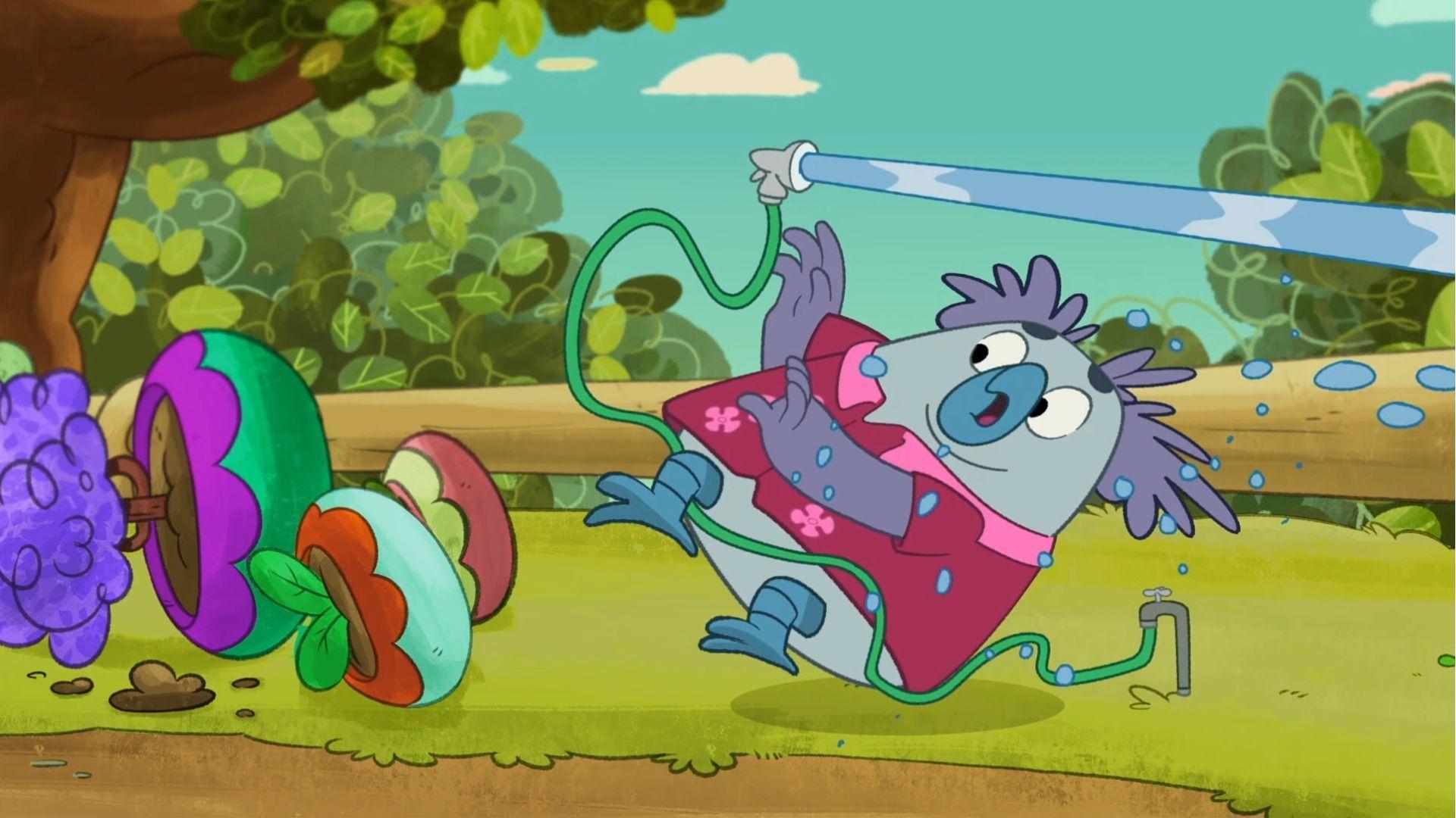 Aboard their pirate ship, Zadie, Zeke, and Malik free Amado from the garden hose-sea monster!