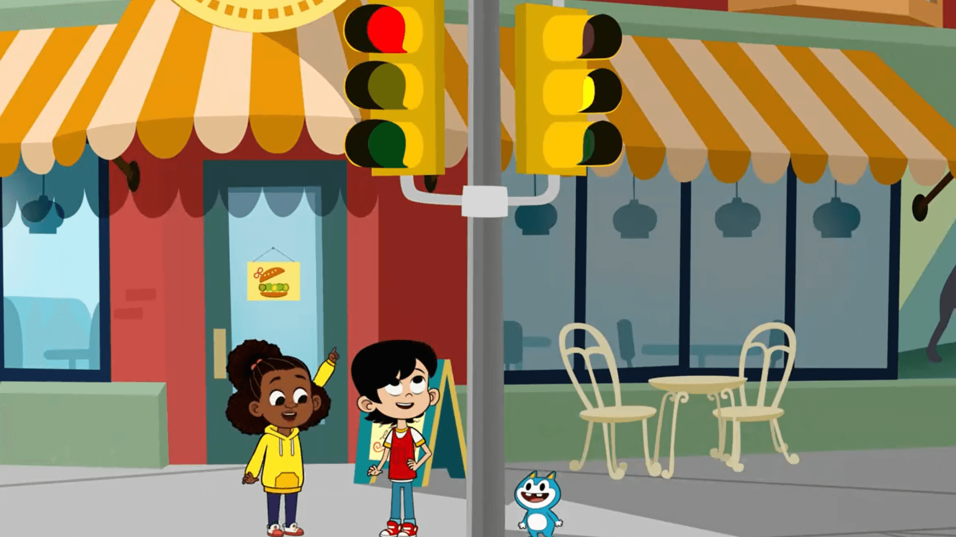 The twins, Lyla, and Everett play a game the twins created and solve the third riddle.