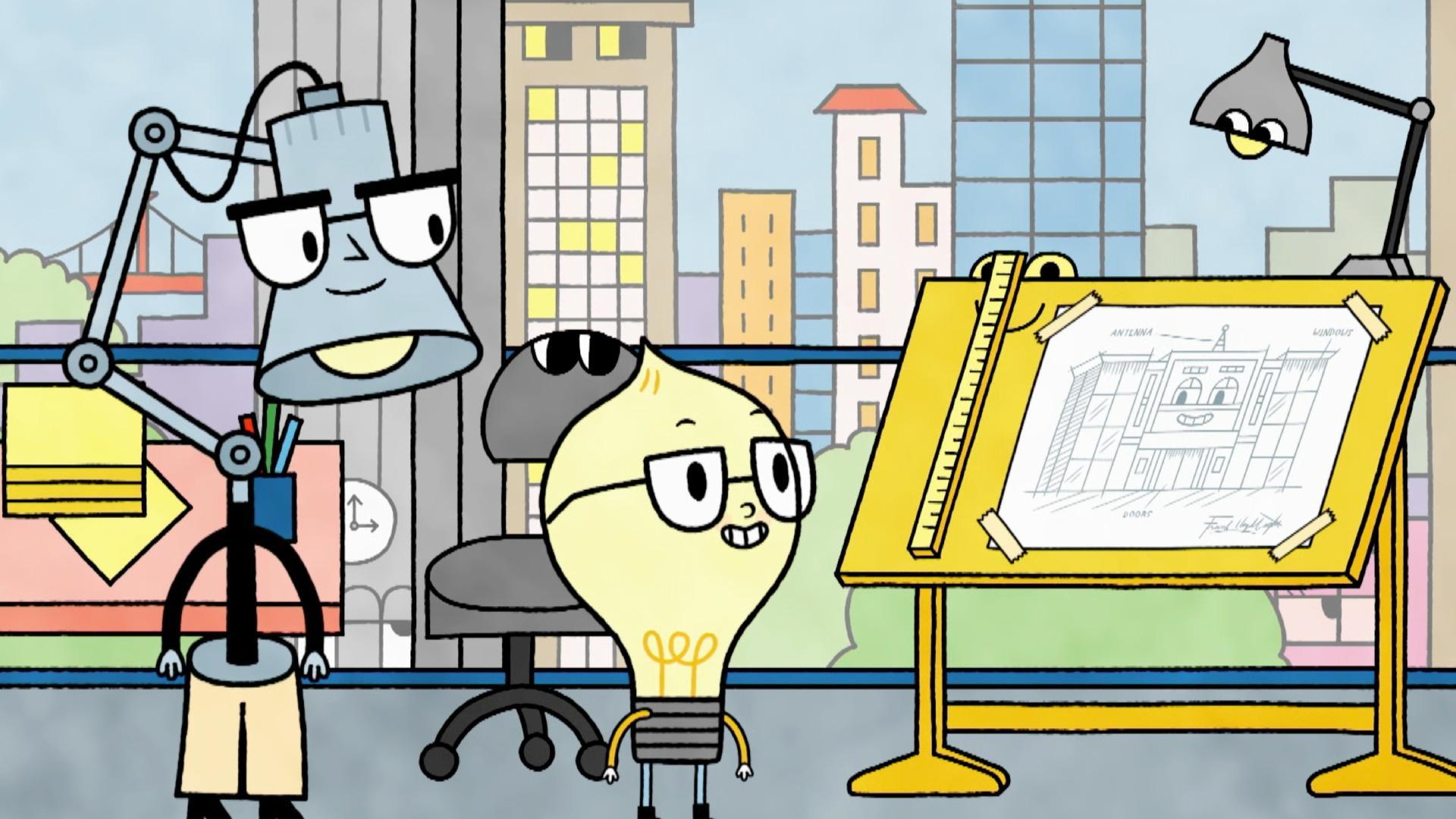 Watt goes to work with his dad and learns how buildings are planned and built.