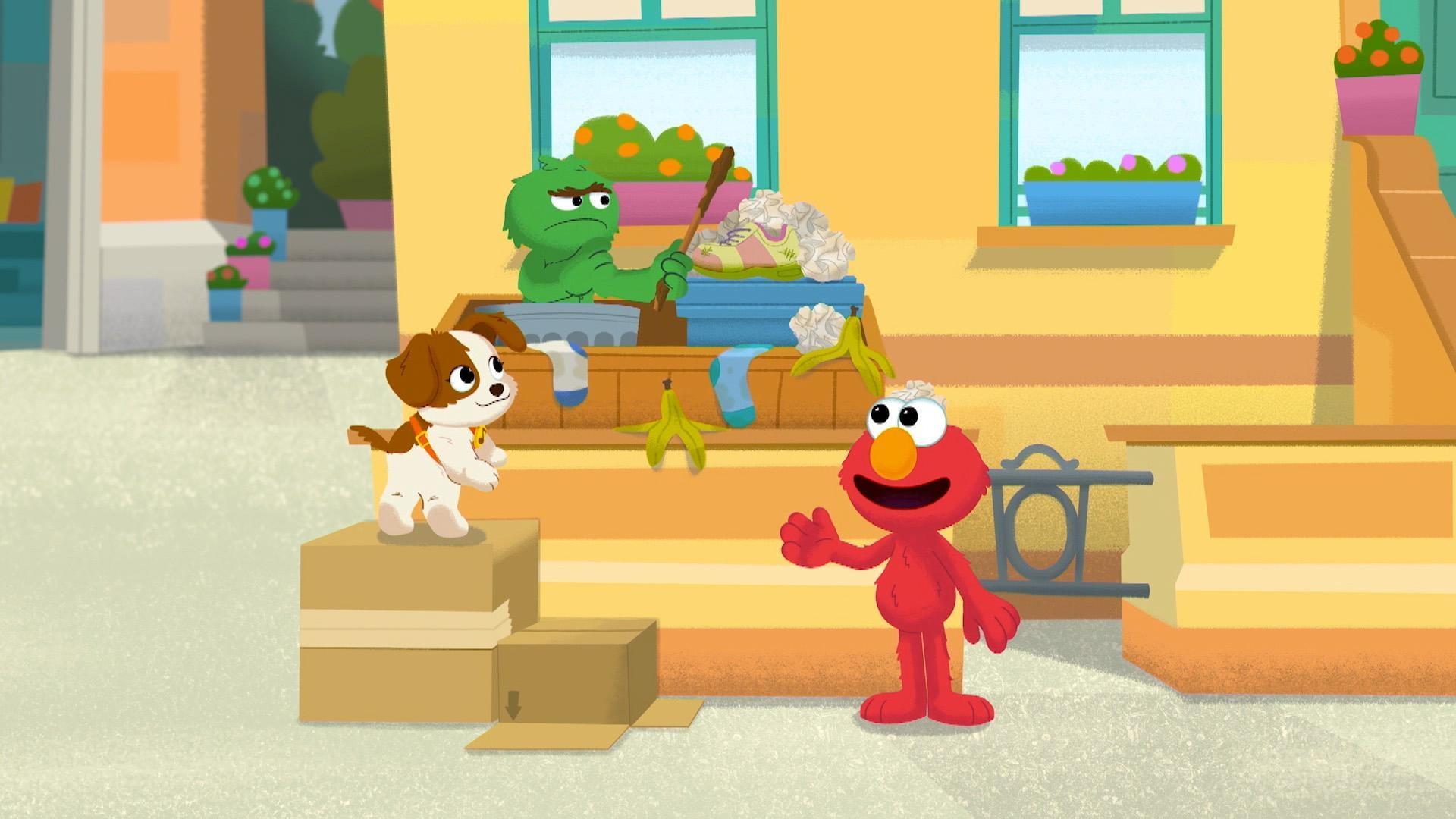 Elmo and Tango try to solve the mystery of Oscar's missing item.