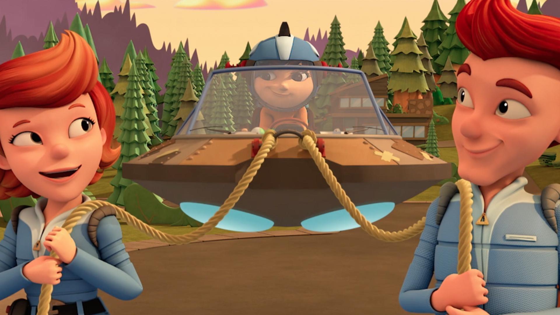 Mindy flys through the backyard space set to see Neptune.