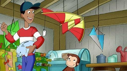 George is determined to buy the Ultimate Kite./George helps wrap presents.