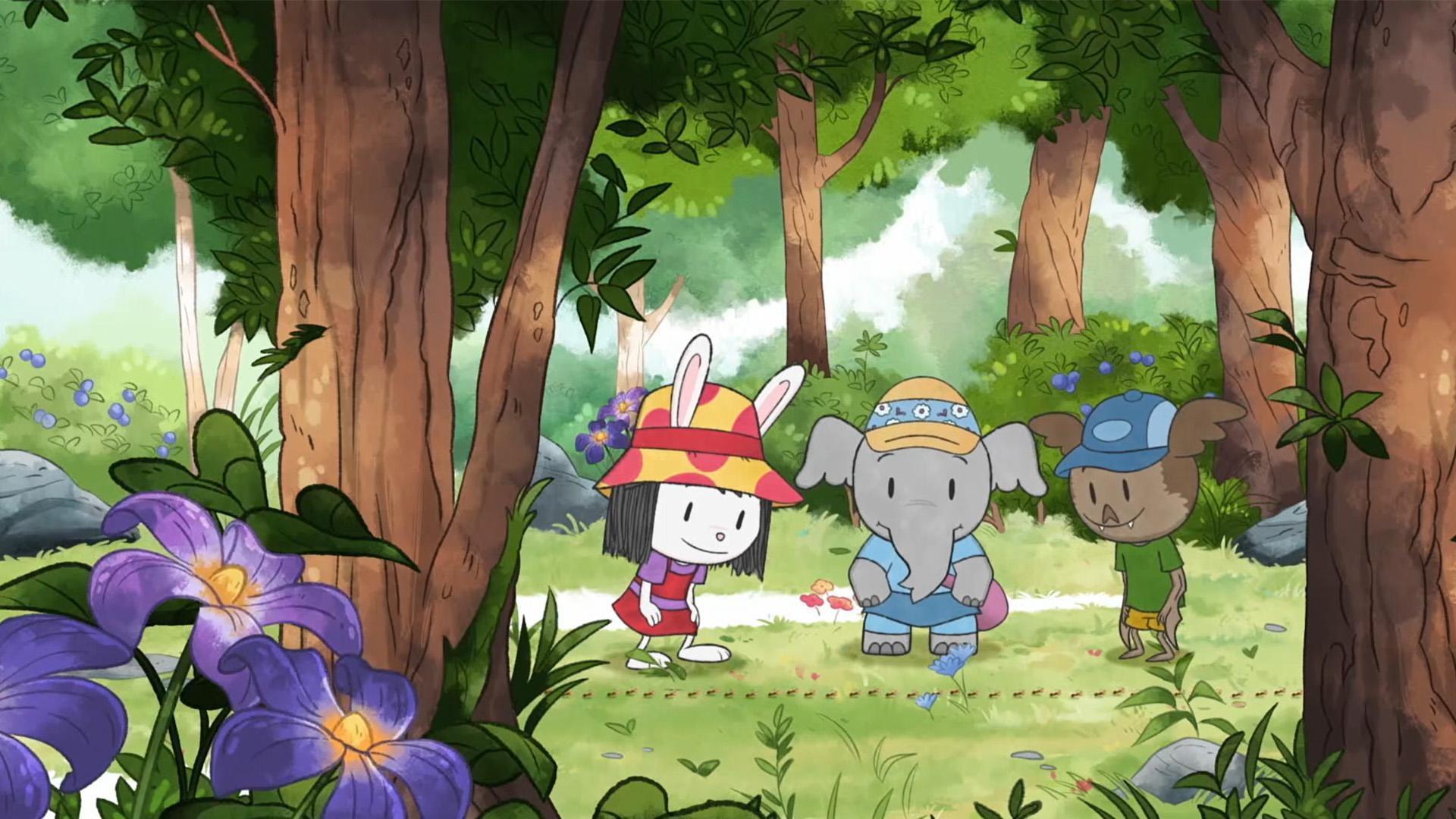 The kids try to get animals to the Flower Garden. / The kids’ snow sculptures get ruined!