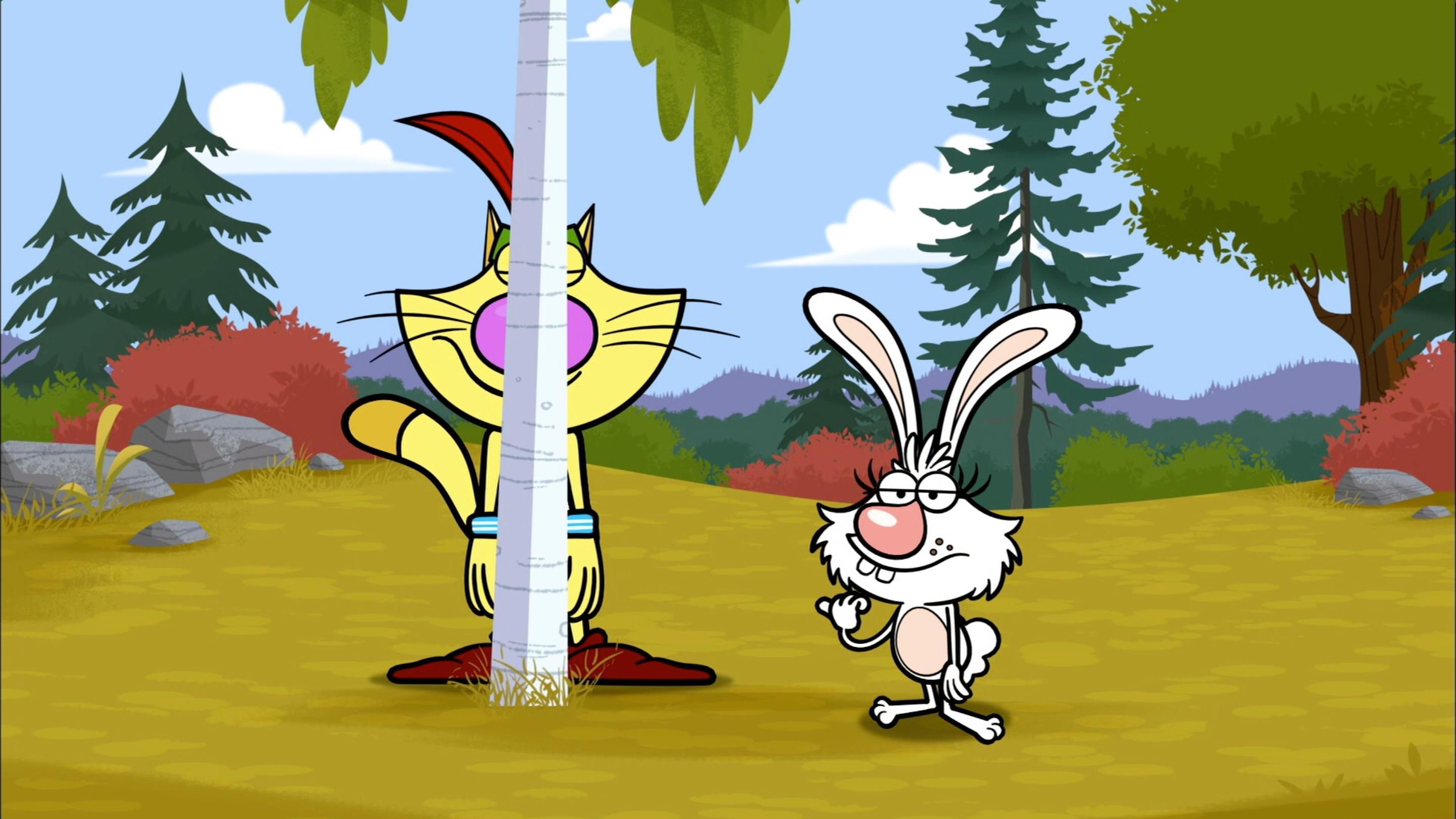 Nature Cat hopes to out-camoflauge Ronald at the Neighborhood Hide ‘N’ Seek Championship.