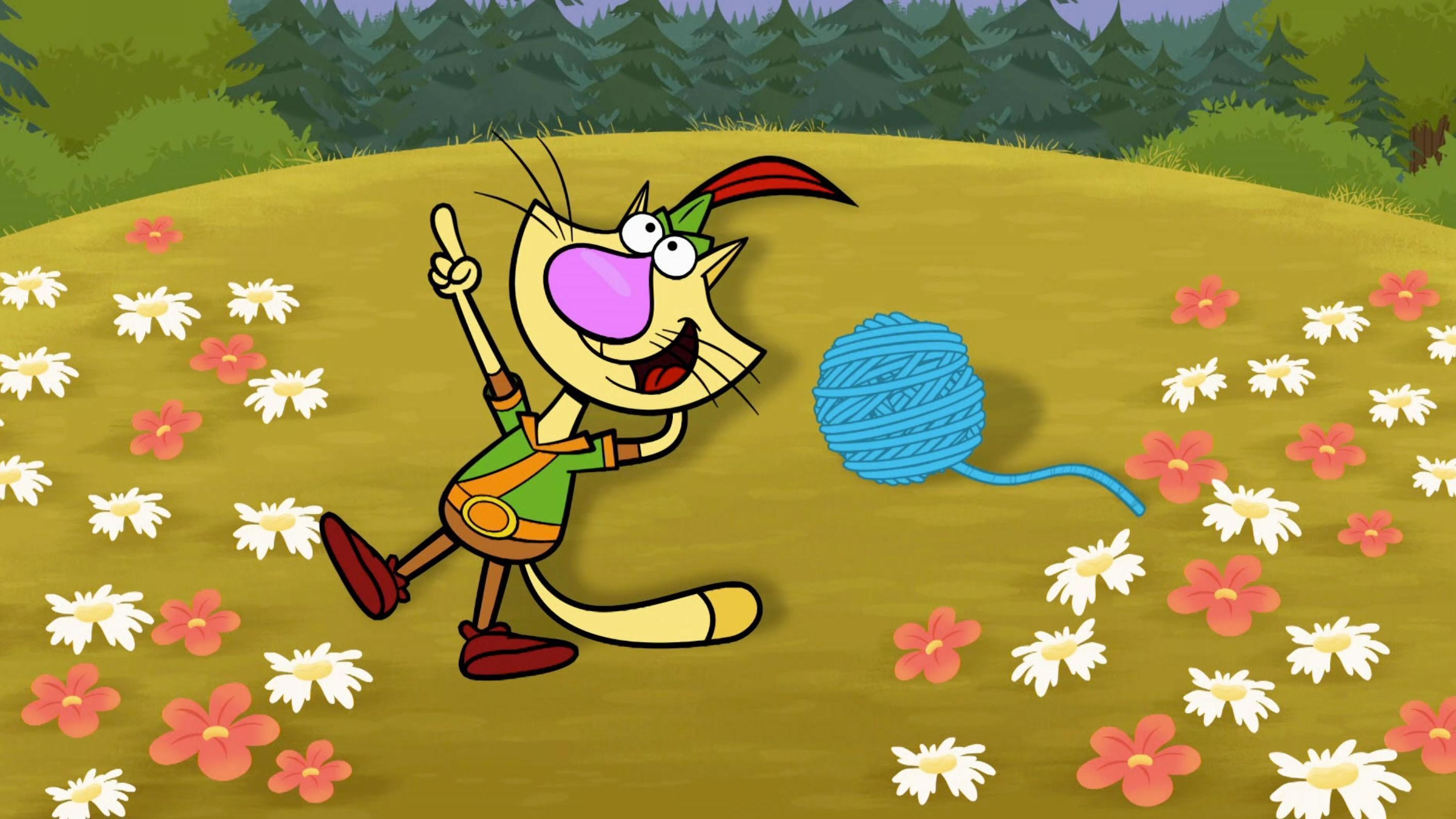 Nature Cat can't wait to play with his favorite yarn ball!