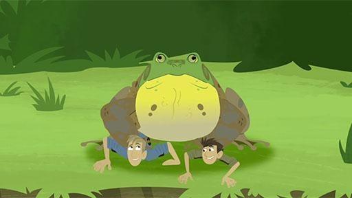 The Wild Kratts uncover Zach Varmitech's plot to destroy the bullfrogs' habitat.