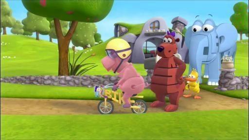 Pig is falling behind! Luckily, he has his letters to help him get back in the race.