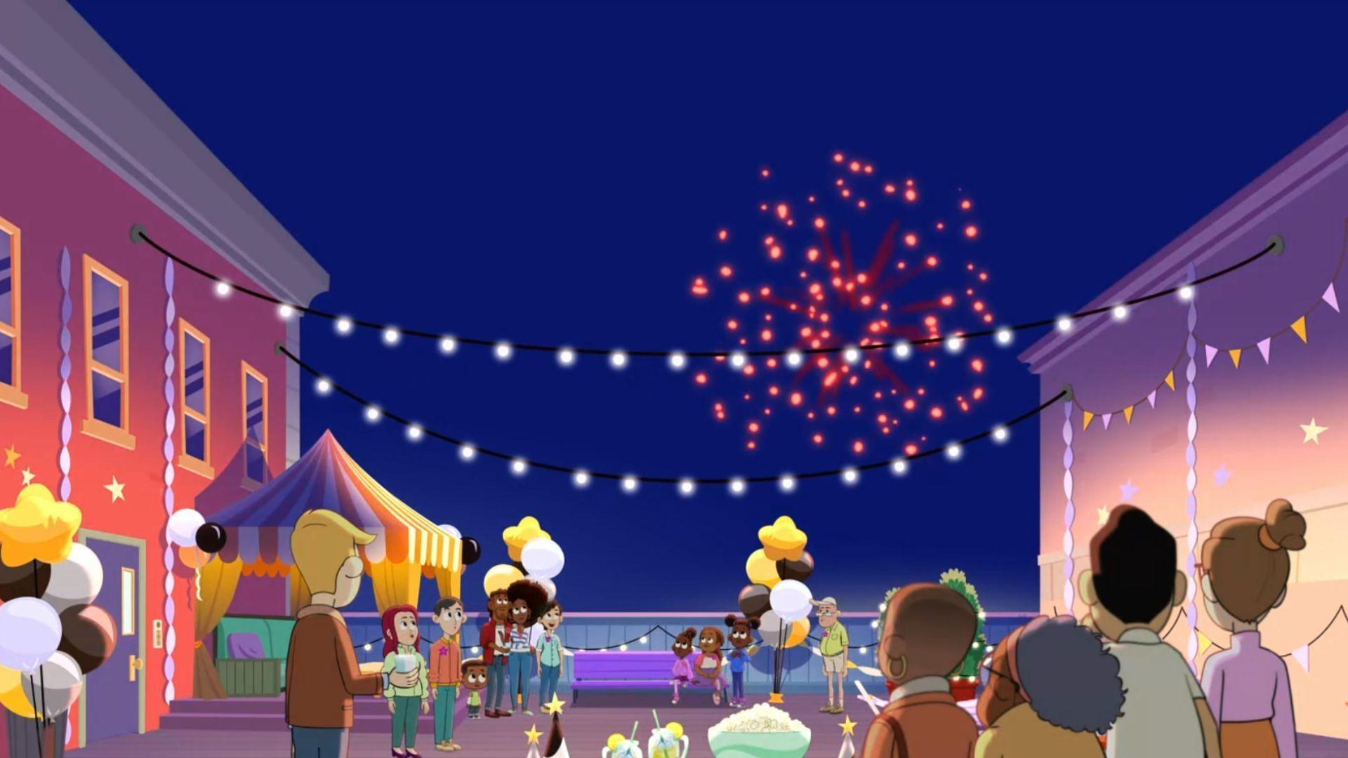 Lyla and Everett make pins for New Year’s Eve./Lyla and Everett butt heads making a video.