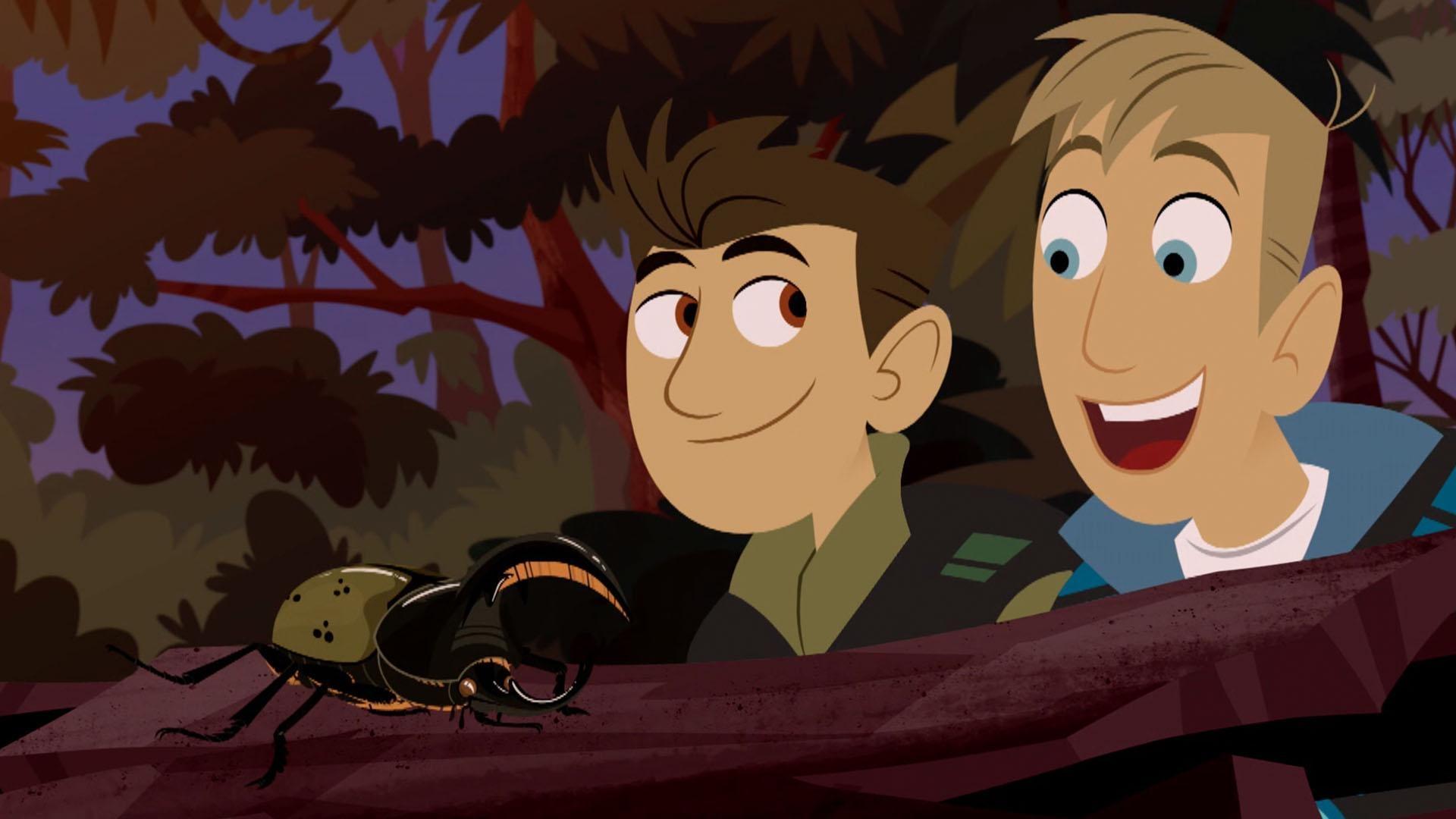 The bros accidentally enlarge a Hercules beetle!