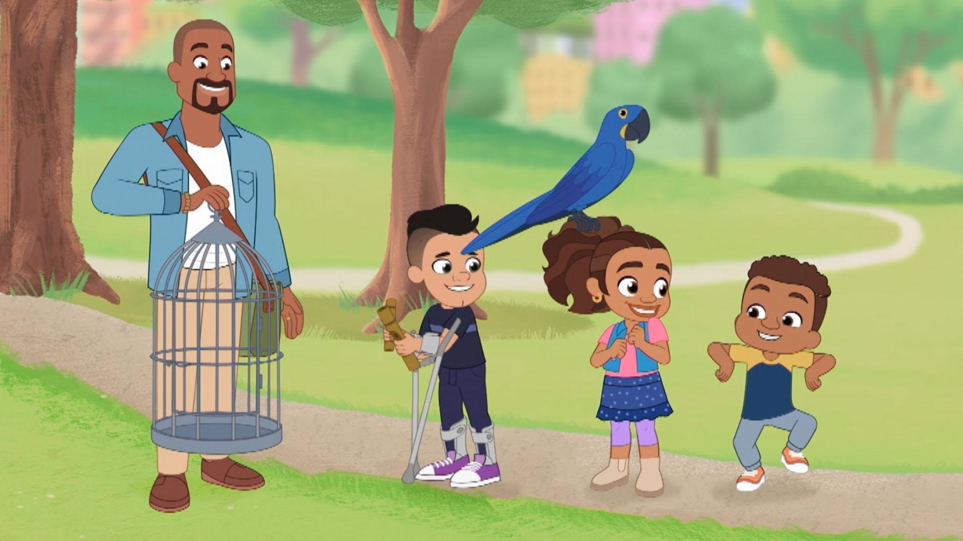 Alma, Junior, and Eddie Mambo perform a hero song they wrote for Papi.